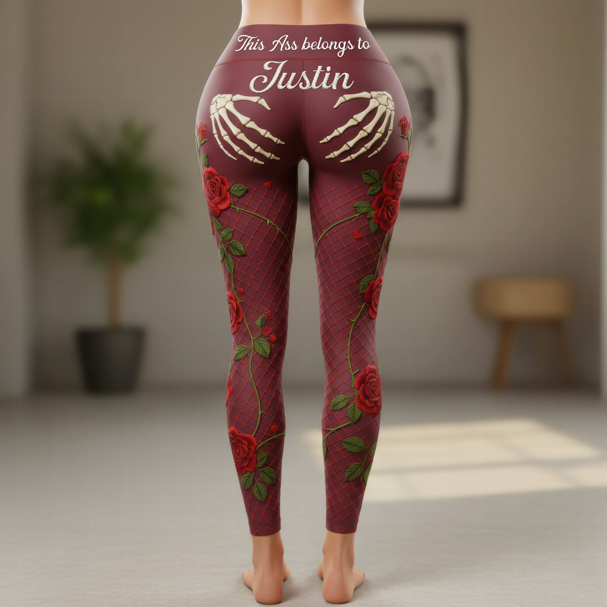 Naughty Skeleton Hands Leggings - Personalized Gifts For Her 04naqn181225-Homacus