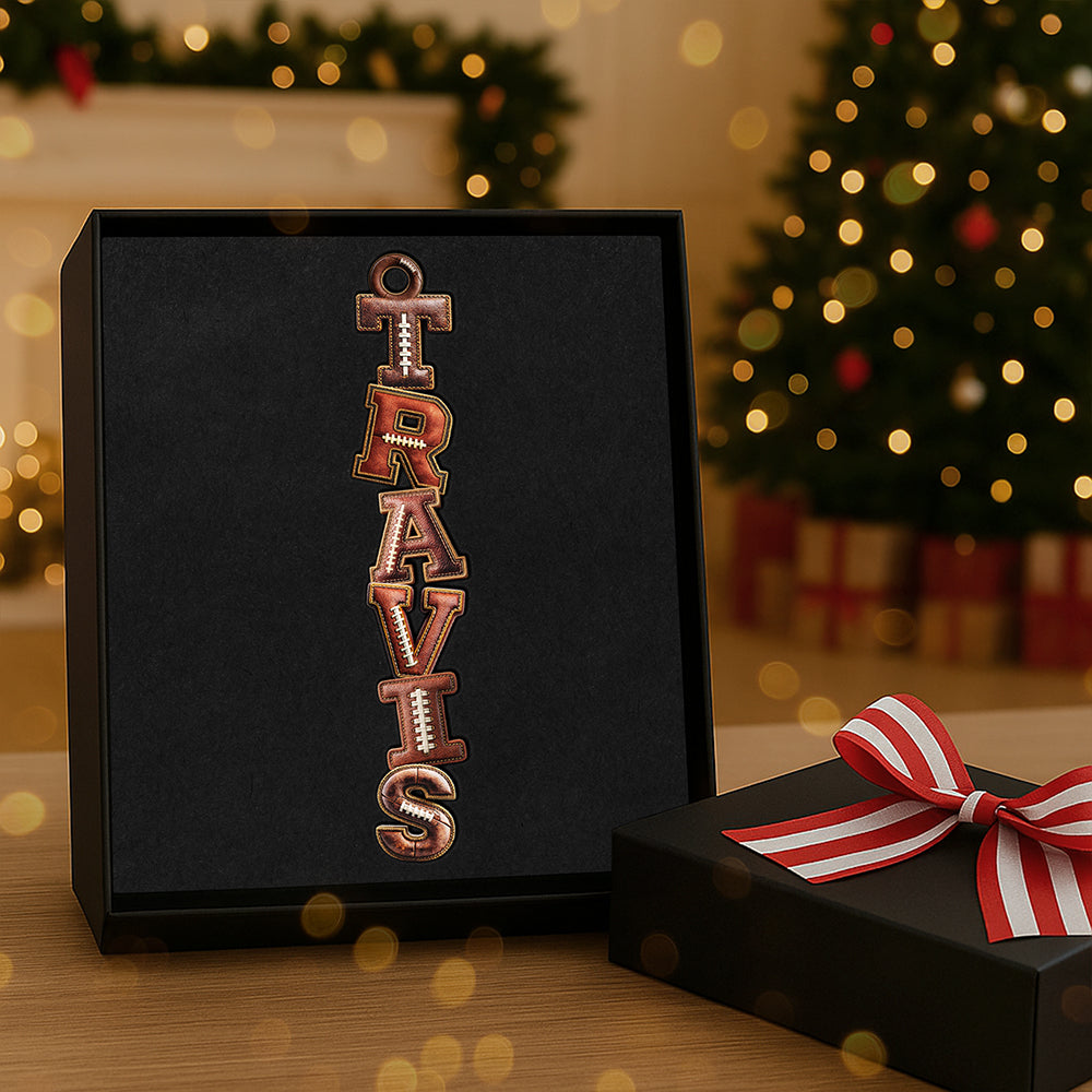 American Football Alphabet Acrylic Ornament, Personalized Christmas Gifts 02huta251025-Homacus