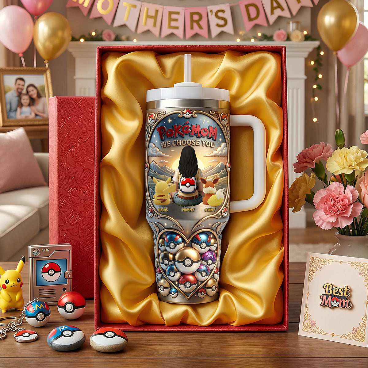 Choose Mom Always Tumbler Handle - Personalized Mother's Day Gifts 04NATN060426-Homacus