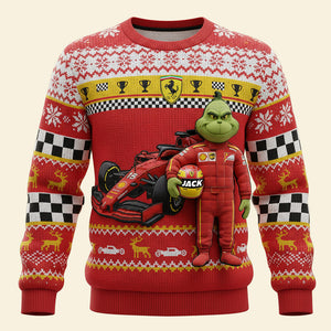 Green Monster Ugly Sweater - Personalized Gifts For Car Lovers Ugly Sweater 01pata031125-Homacus