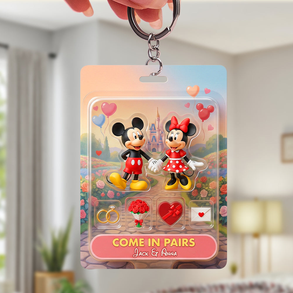 Lovely Couple Acrylic Keychain - Personalized Gifts For Couple 03QHTN070126-Homacus