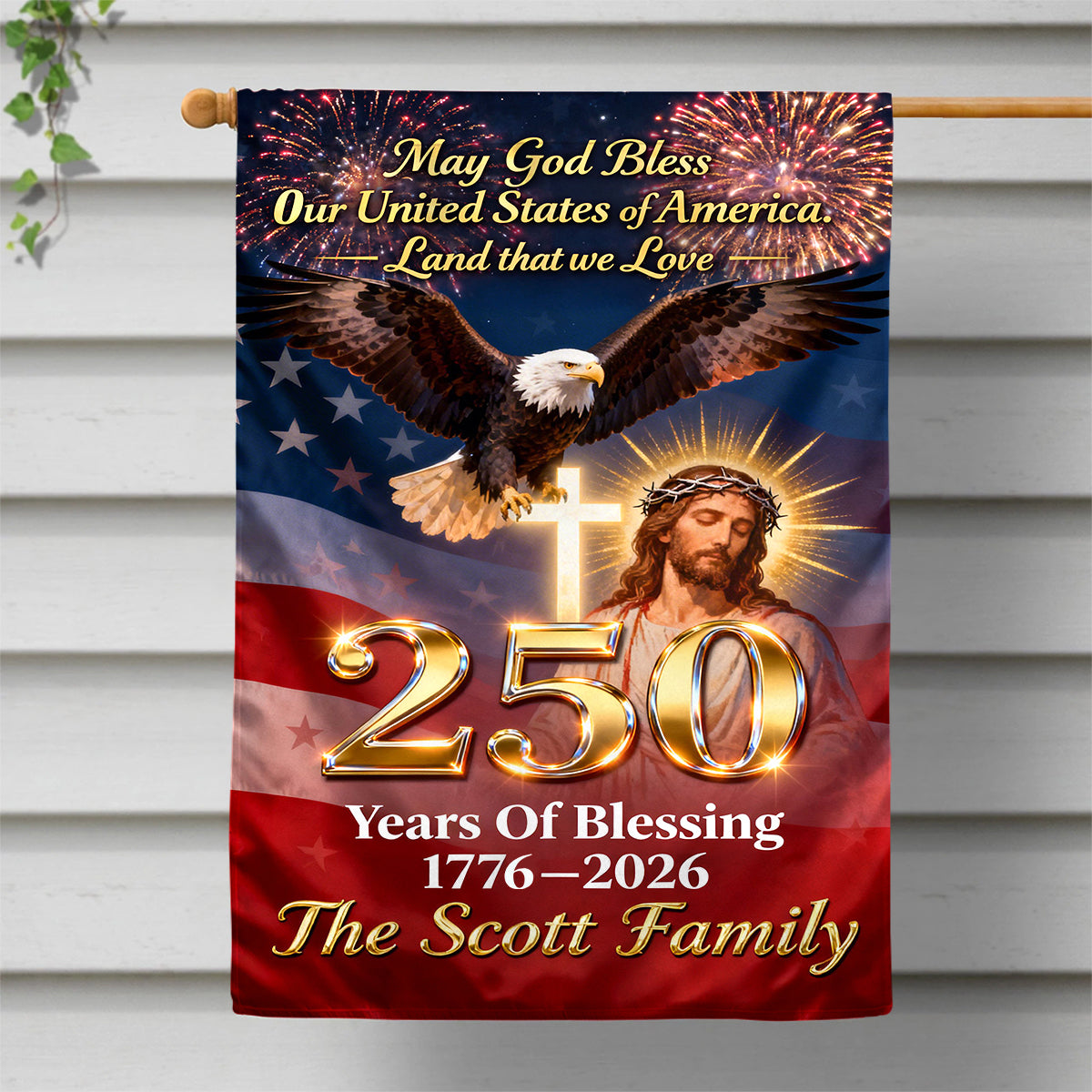 250 Years Of Blessing House Flag - Personalized Gifts For Christians 02HUTN260226-Homacus