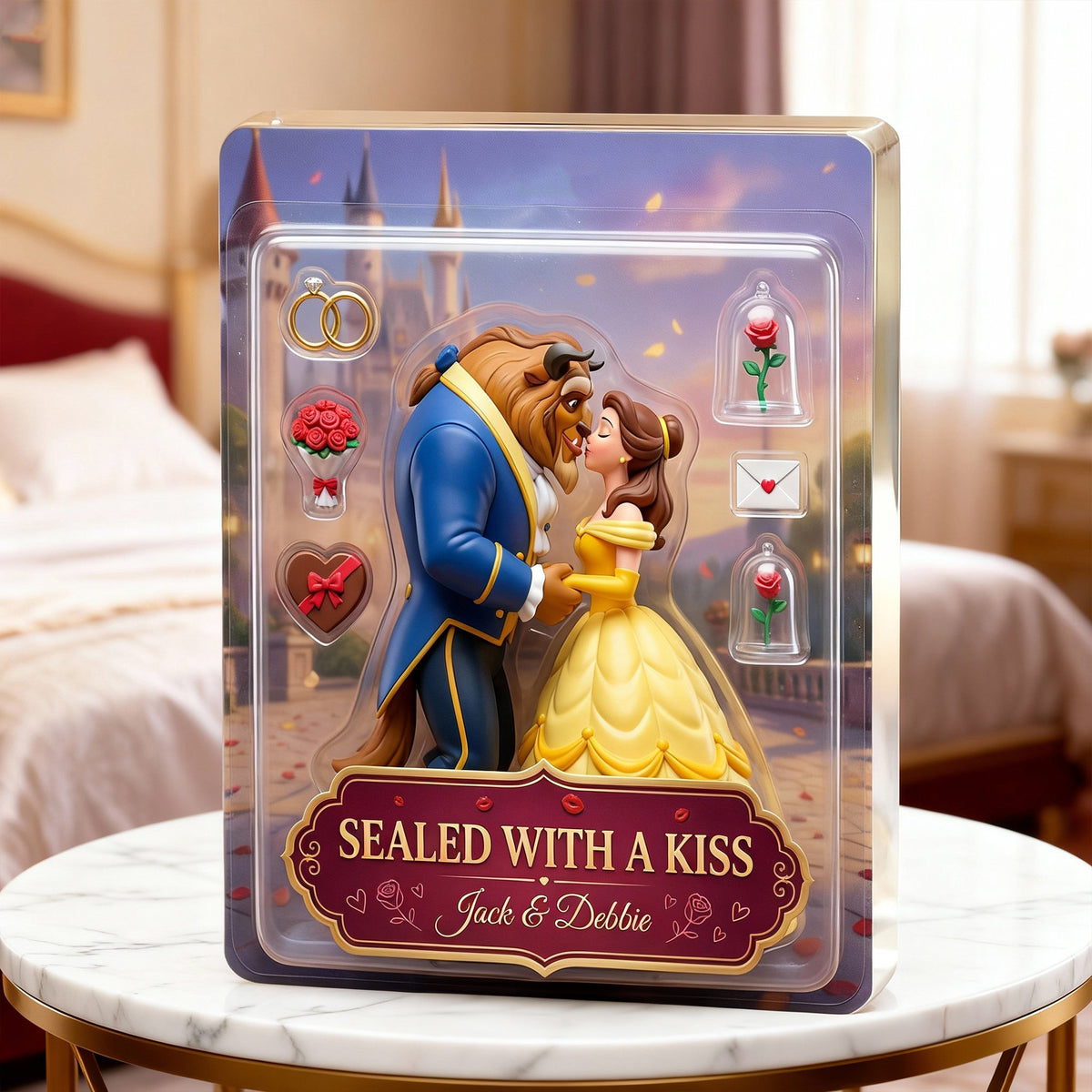 Seal With A Kiss Acrylic Plaque - Personalized Gifts For Couple 03QHLU070126