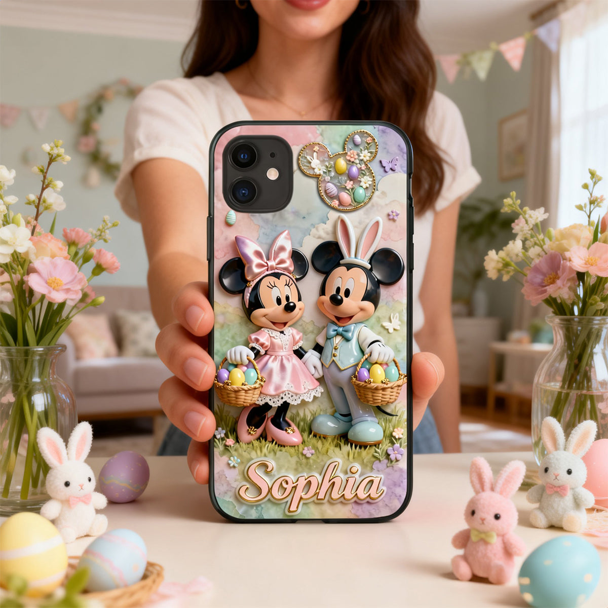 Cute Easter Day Phone Case - Personalized Gifts For Couple 02PGTN120226-Homacus