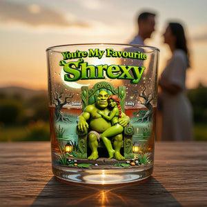 Funny Couple Round Glass - Personalized Gifts For Couple 05TOQN170626