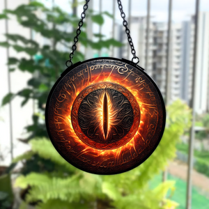 Gifts For Fantasy Novel Fans Stained Glass Ornament, Mysterious Fire Eye 03qhpu280824-Homacus