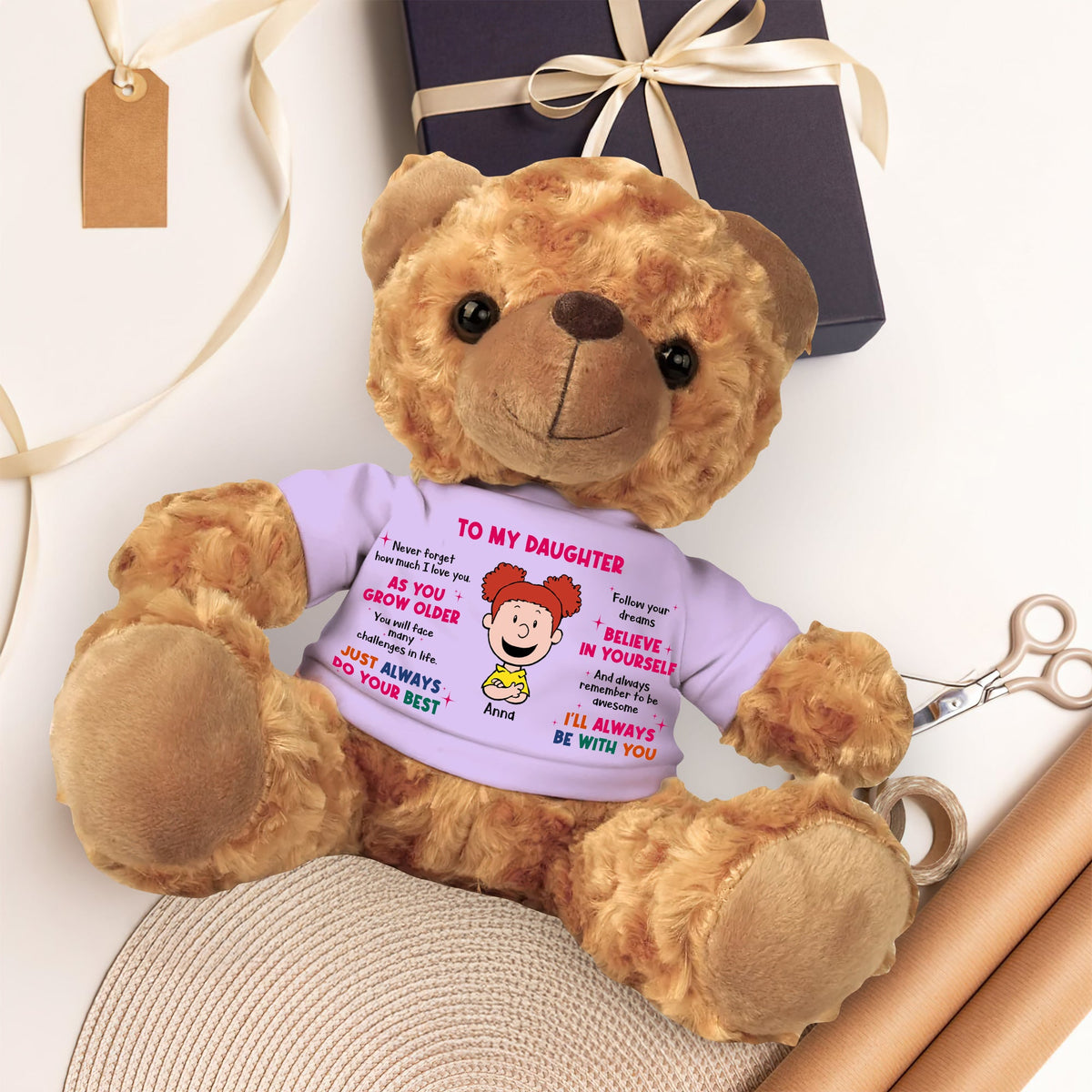 Personalized Gift For Daughter Bear With Shirt To My Daughter 04XQLU150225HH-Homacus