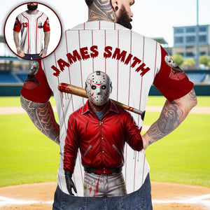 Horror Slashers Baseball Jersey Shirt - Personalized Gifts For Horror Lovers 06PGLU080925-Homacus
