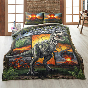 Dinosaur Quilt Bedding Set - Personalized Gifts For Dinosaur Lovers 01naqn280625-Homacus