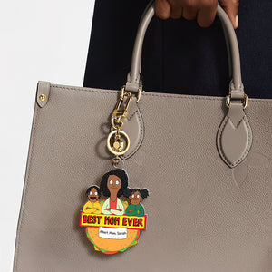 Personalized Gifts For Mom Keychain Best Mom Ever 02TOQN100225HG-Homacus