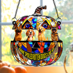 Pumpkin Suncatcher Ornament - Personalized Halloween Gifts For Dog Lovers 05tgqn090825-Homacus