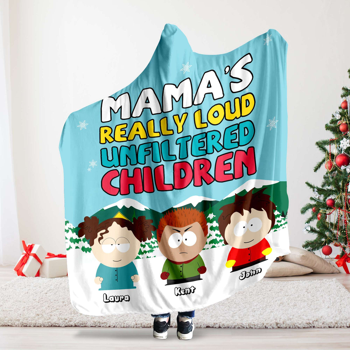 Personalized Gift For Mom Hooded Blanket, Loud Unfiltered Child 03QHLU081124HG-Homacus
