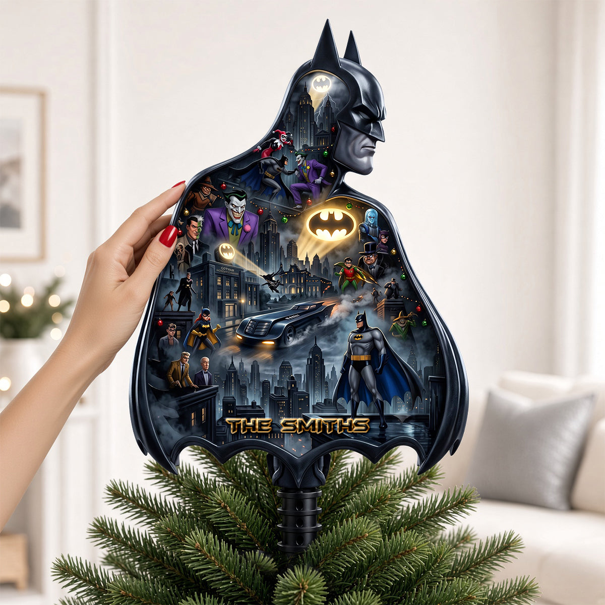 Gothic Cityscape Acrylic Christmas Tree Topper - Personalized Christmas Gifts 01nadh140926-Homacus