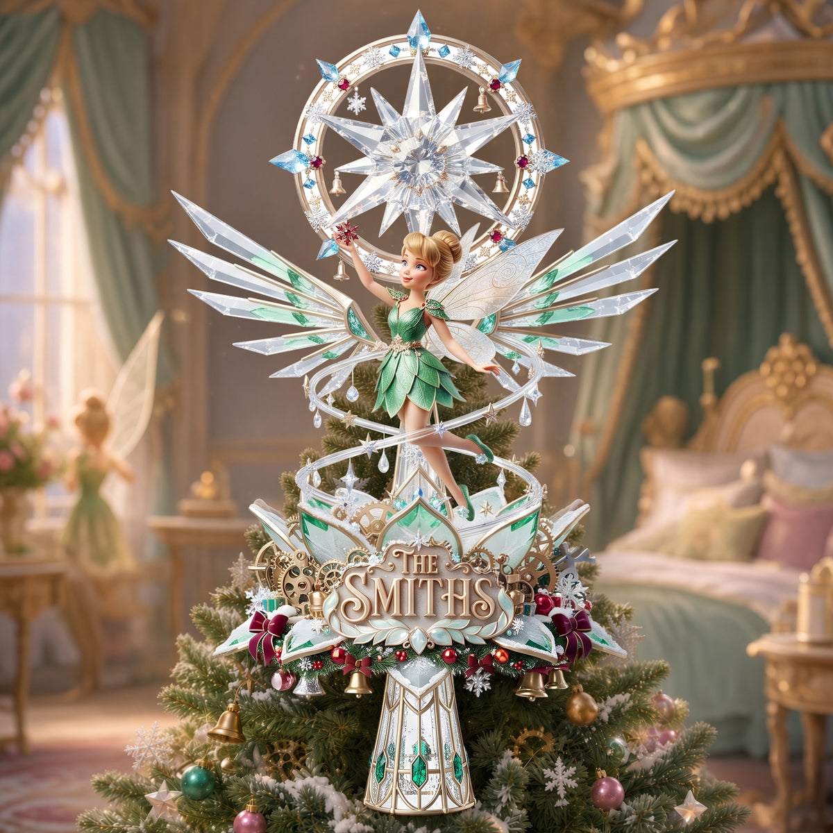 Winter Fairy Acrylic Christmas Tree Topper - Personalized Gifts For Christmas 02halu020926