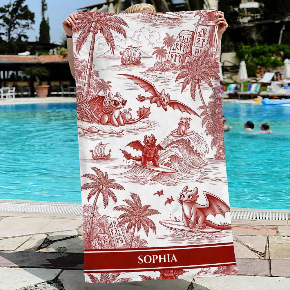 Winged Vibes Beach Towel Personalized Gifts For Fantasy Lovers 03TGDT180725-Homacus