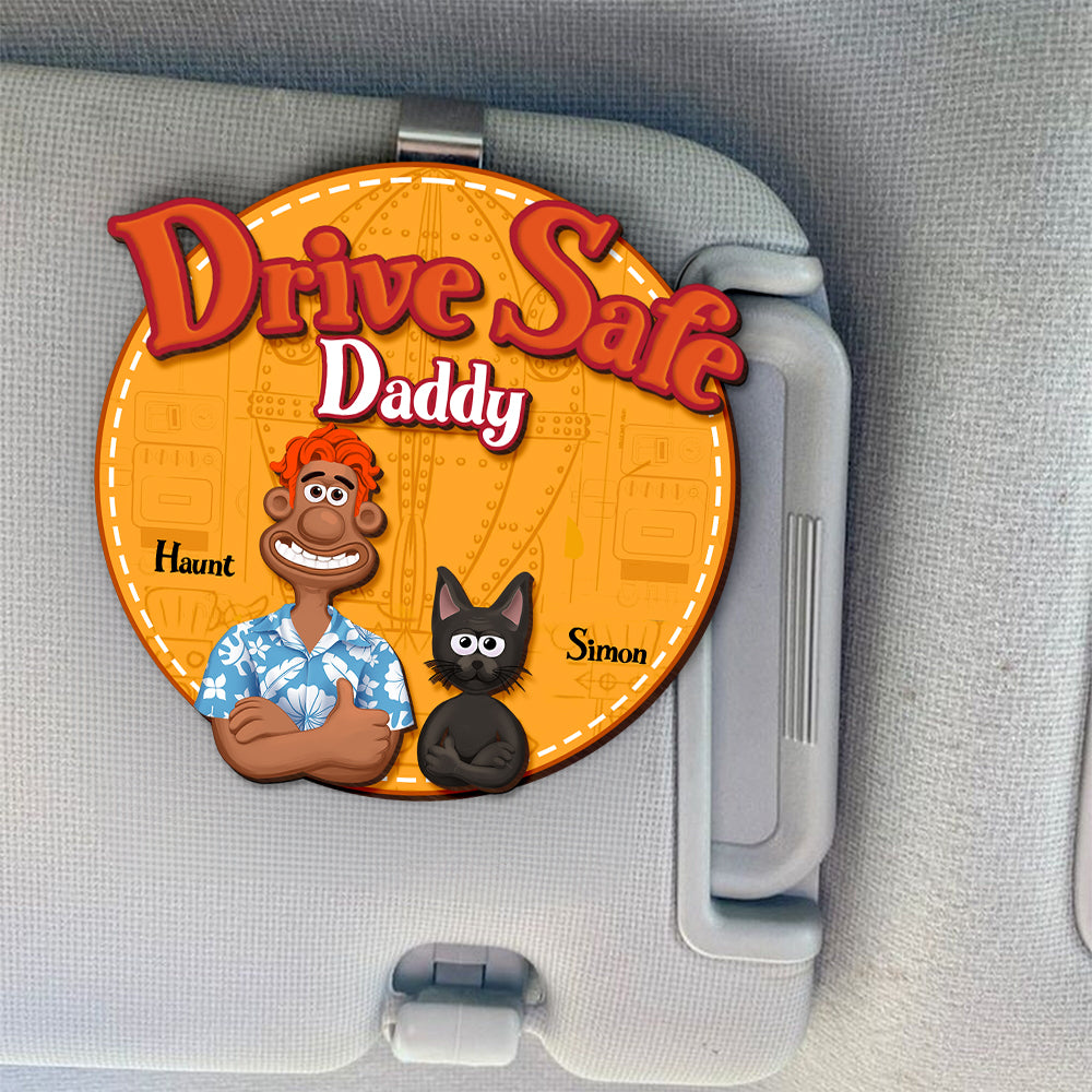 Personalized Gifts For Parents, Car Visor Clip Drive Safe Reminder 03XQLU120225PA-Homacus