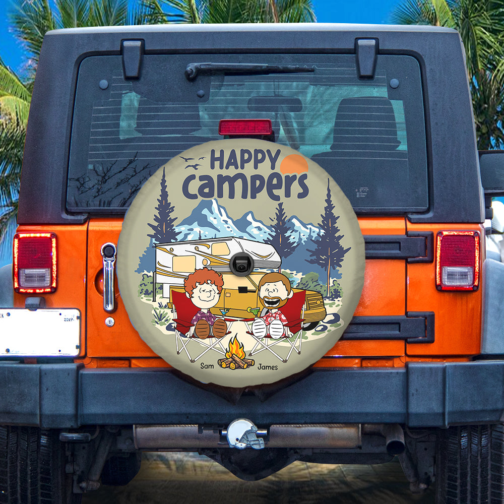 Personalized Gifts For Camping Couple Tire Cover Happy Campers Couple 05qhtn160125pa-Homacus