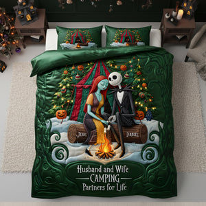 Camping Couples Quilt Bedding Set - Personalized Gifts For Couples 03PALU171125-Homacus