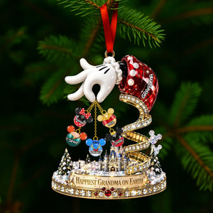 Happiest Grandma On Earth Acrylic Ornament - Personalized Christmas Gifts For Grandma 04ohlu290826-Homacus