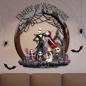 Horror Family Wood Sign - Personalized Halloween Gifts For Family 01ohqn250825-Homacus