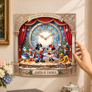 Holiday Mouse Nutcracker Acrylic Clock - Personalized Gifts For Couple 02hadh010826-Homacus
