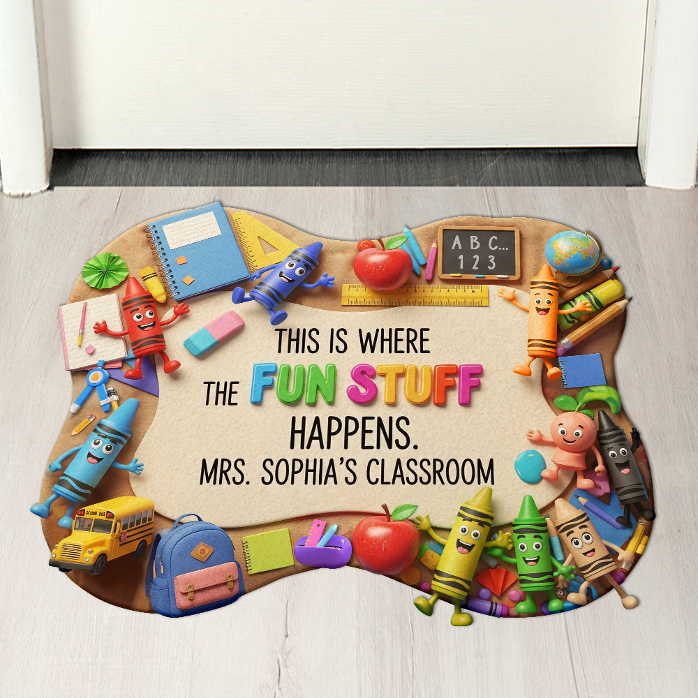 Fun & Colorful Doormat - Personalized Gifts For Teacher 03HUTN060825-Homacus