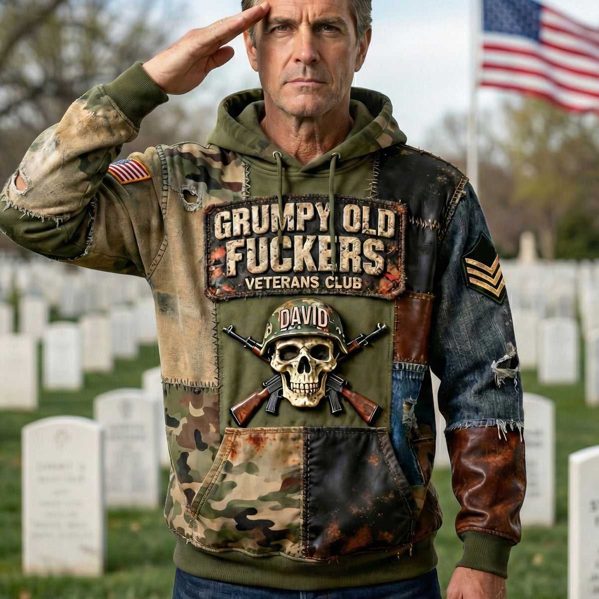 Military Skull Hoodie – Personalized Gifts For Veteran 05naqn230126-Homacus