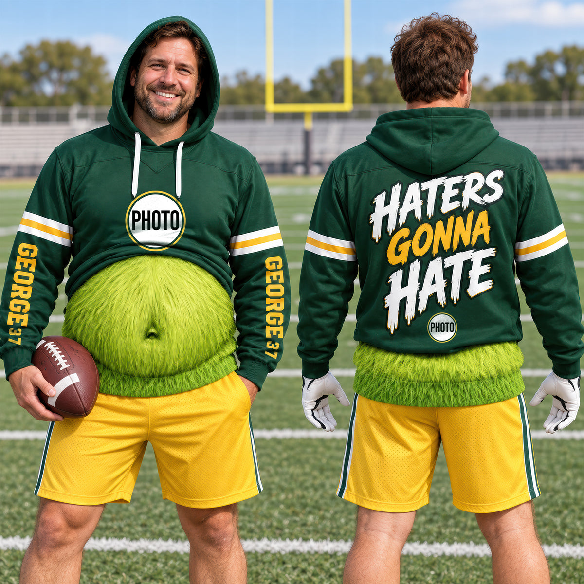 Festive Football Belly 3D Shirt - Personalized Gifts For Football Fans 02HUQN300926-Homacus