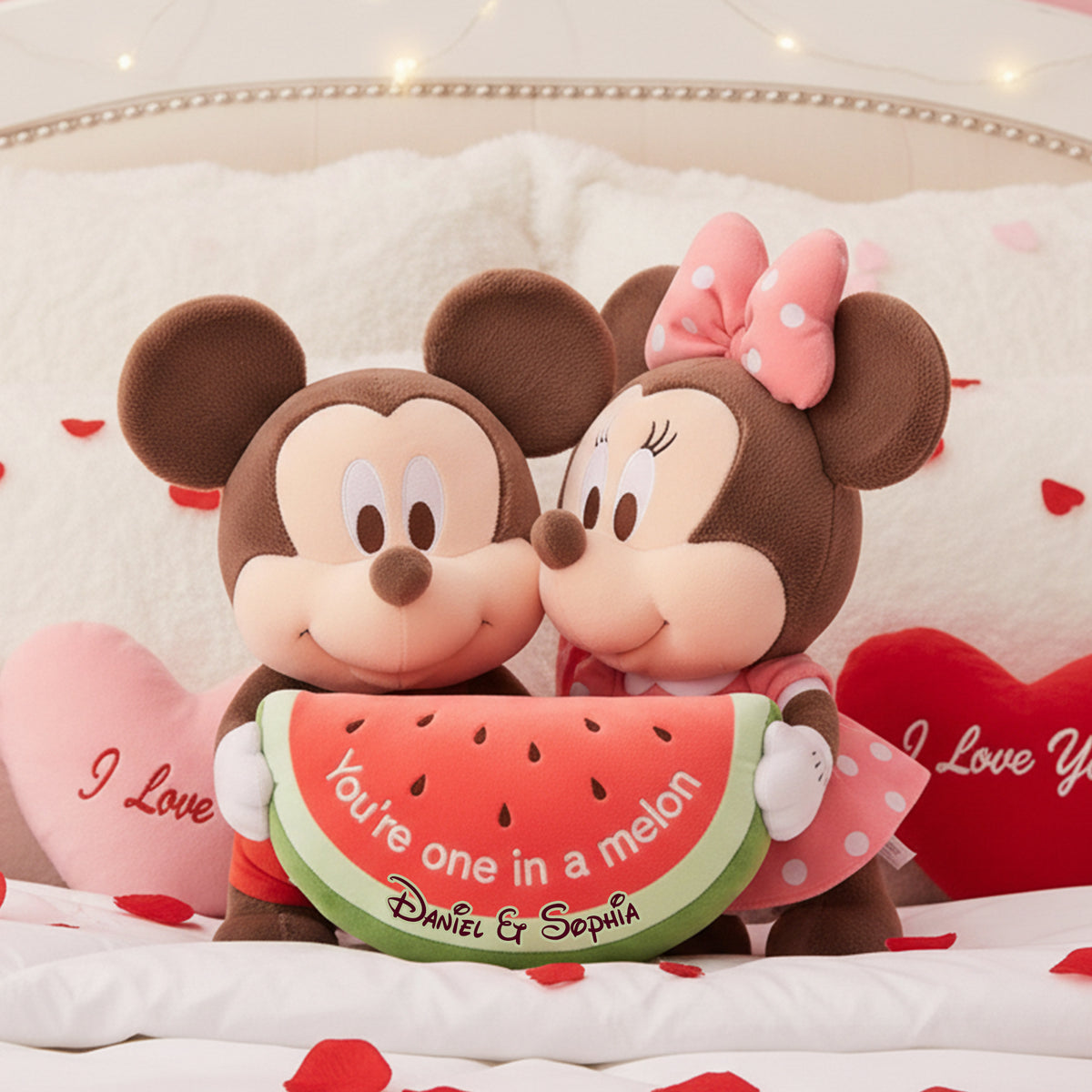 Adorable Watermelon Couple Pillow - Personalized Gifts For Couples 05PGLU251125