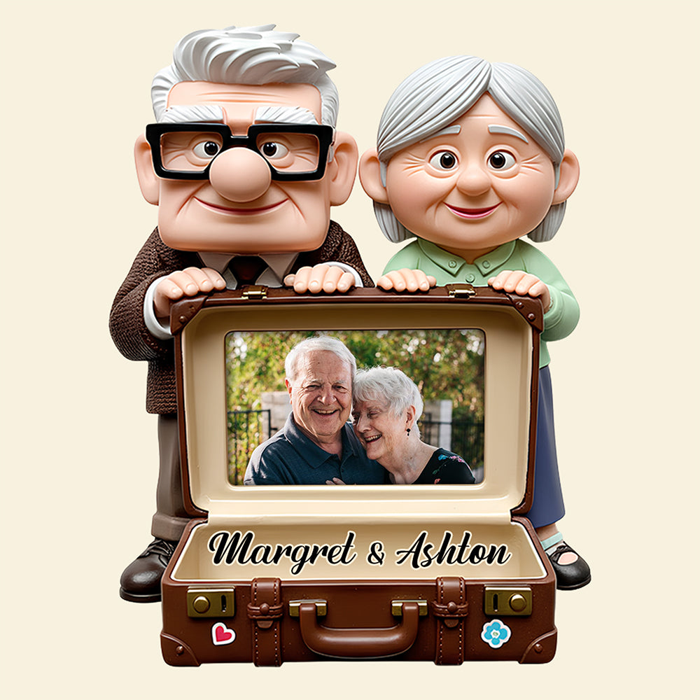 Romantic Old Couple Fridge Magnet Custom Photo Gifts For Couple 04PGDT181125-Homacus