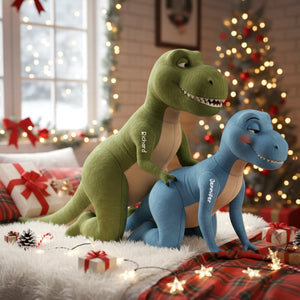 Naughty Dinosaur Couple Pillow - Personalized Gifts For Couple 05ohqn131125-Homacus