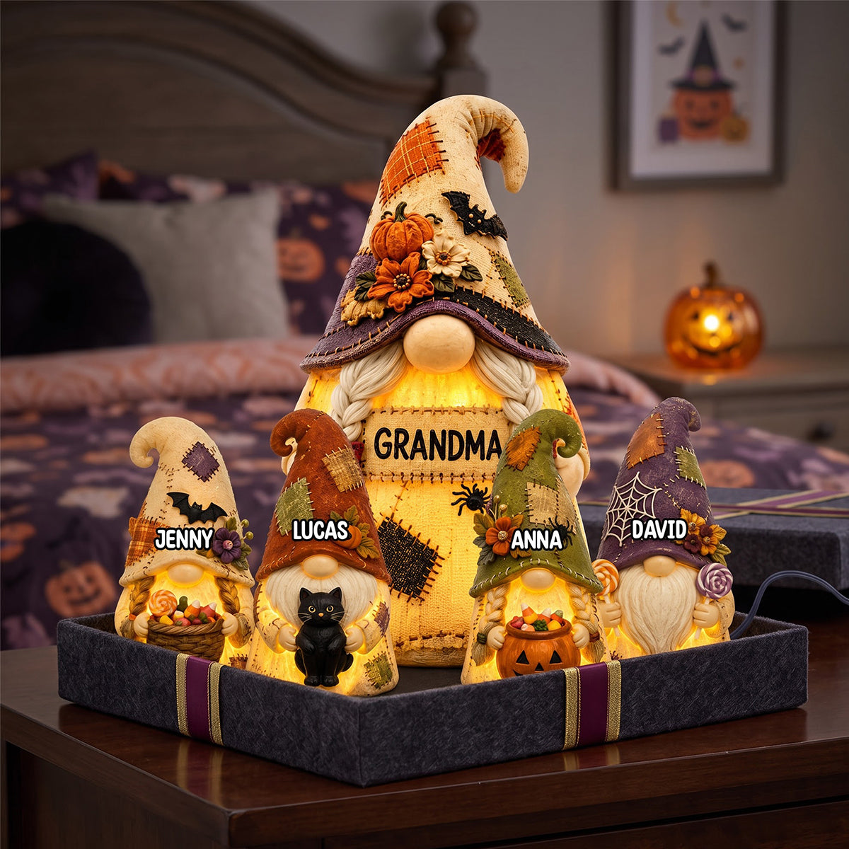 Gnome Grandma Acrylic Light Box - Personalized Halloween Gifts 03natn110826-Homacus