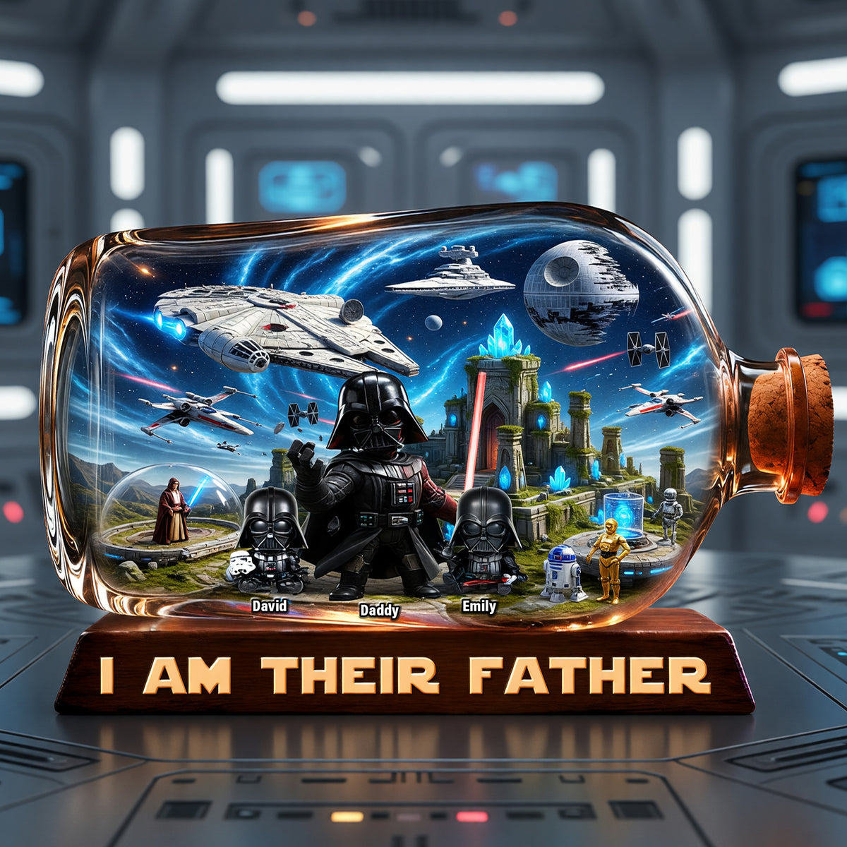 Fearless Cosmic Dad Acrylic Plaque - Personalized Gifts For Dads 03TOQN140526-Homacus