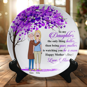 Personalized Gifts For Daughters Round Plate Happy Mother's Day 04KAQN120325HG-Homacus