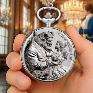 Tale As Old As Time Pocket Watch - Personalized Gift For Couples 05TGLU190625-Homacus