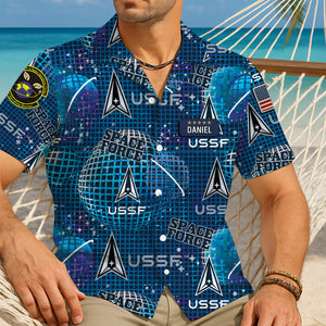 Outer Space Command Hawaiian Shirt - Personalized Military Logo Gifts For Veteran 02HULU210625-Homacus