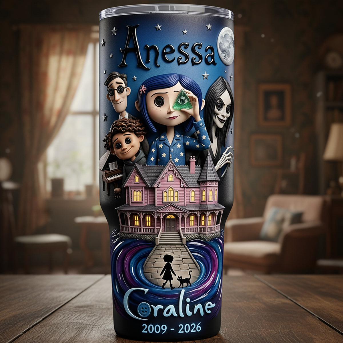 Spooky Door Tumbler - Personalized Gifts For Horror Lovers 02PATA160326-Homacus