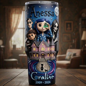 Spooky Door Tumbler - Personalized Gifts For Horror Lovers 02PATA160326-Homacus