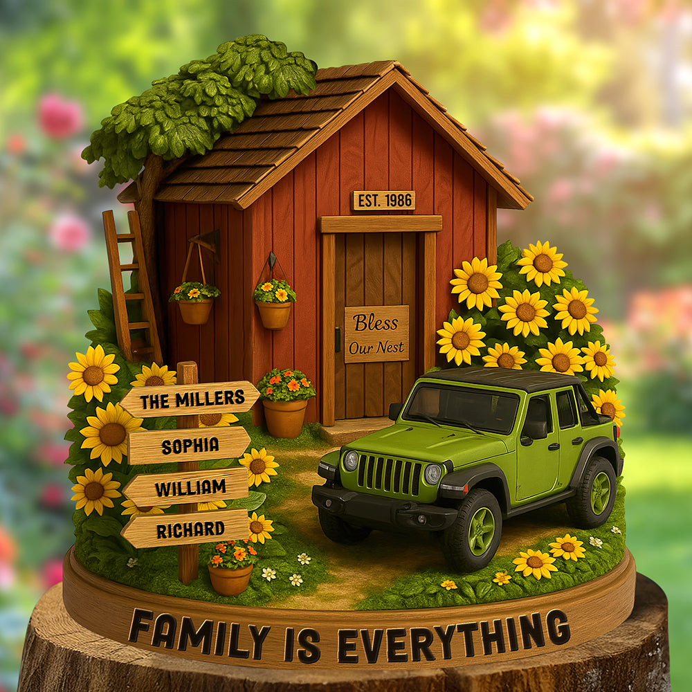 Off-road Car Family Acrylic Plaque - Personalized Gifts For Family 01NAQN260525-Homacus
