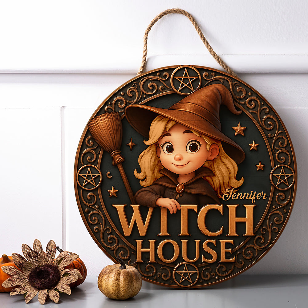 Witch House Wood Sign - Personalized Gifts For Witch Lovers 04toqn160725-Homacus