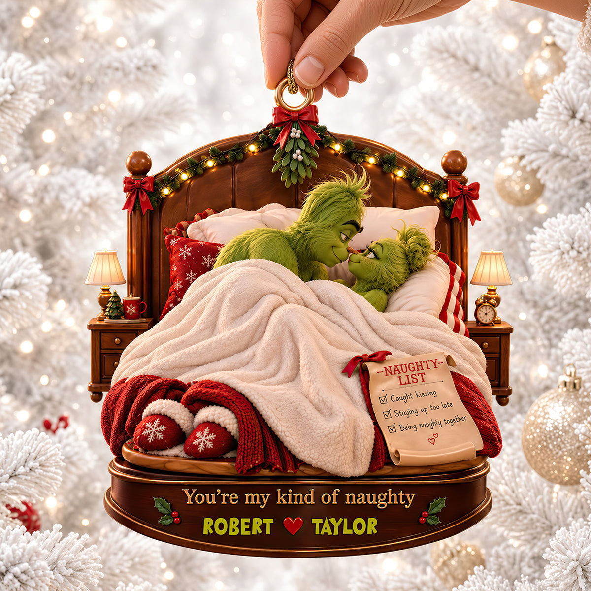 Furry Naughty Couples Acrylic Ornament - Personalized Christmas Gifts For Couples 03ttdt160926-Homacus