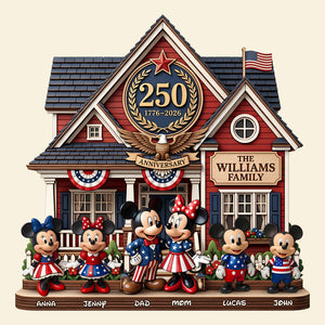 250th Anniversary Patriotic Family Wood Sign Personalized Gifts For Family 02PADT020526-Homacus