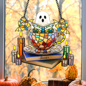 Ghost Tea Cup Suncatcher Ornament – Personalized Gifts For Book Lovers 04naqn120825-Homacus
