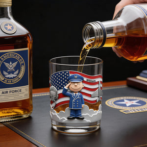 Millitary Forces Veteran Drinking Glass - Personalized Gifts For Veterans 05palu241225-Homacus