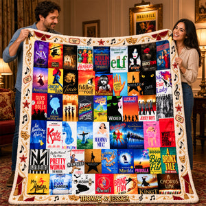Musical Theater Blanket - Personalized Gifts 06nadh061026-Homacus