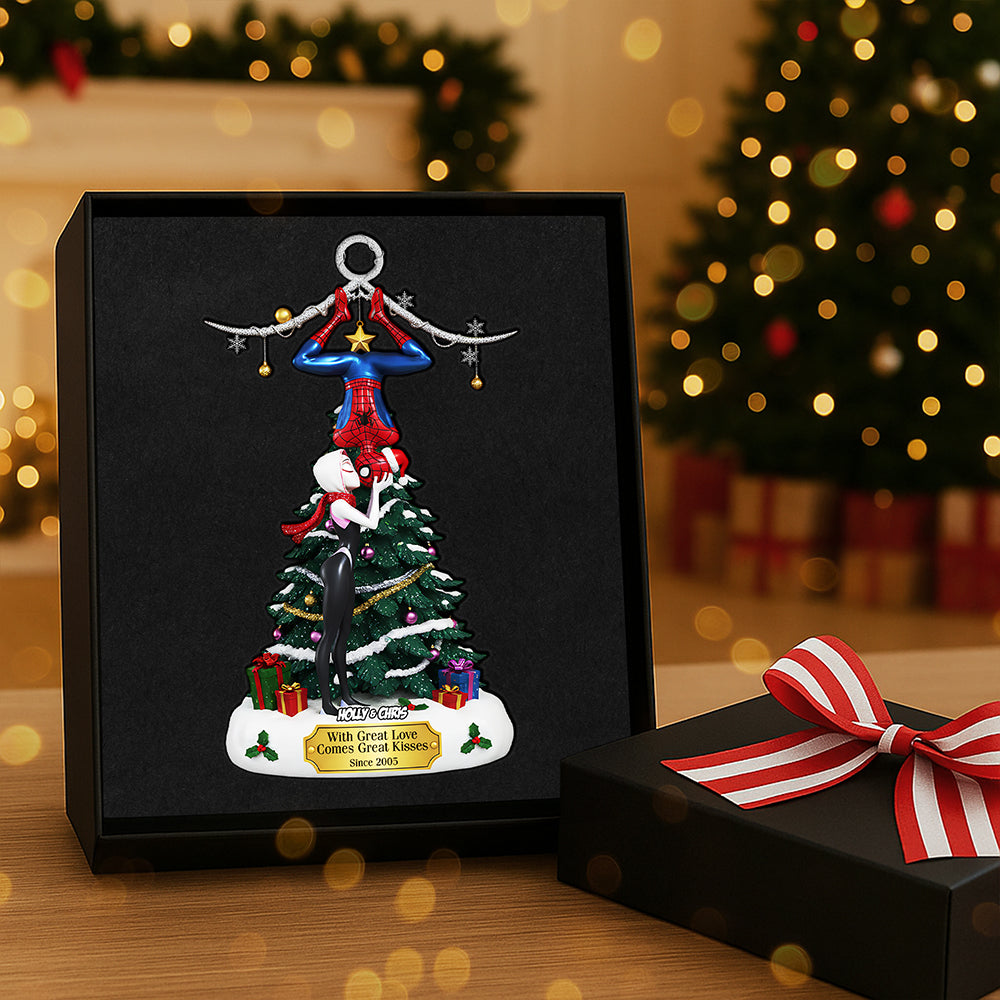 Personalized Gifts For Christmas, Cheeky Kissing Couple Acrylic Ornament 03nata061025-Homacus