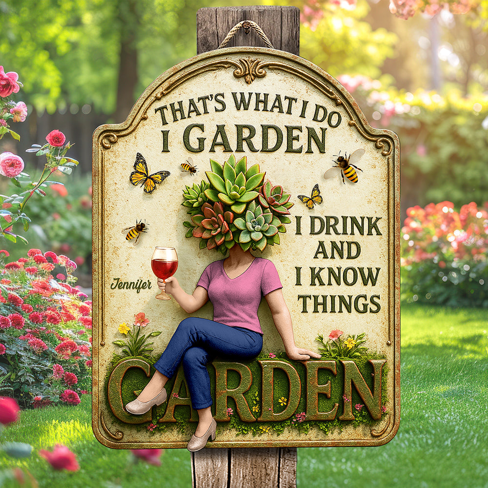 Garden Girl Cut Metal Sign - Personalized Gifts For Garden Lovers 03naqn300525-Homacus