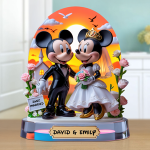 Just Married Couple Acrylic Plaque - Personalized Gifts For Couple 03topu060625-Homacus