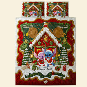 Lover's House Christmas Quilt Bedding Set Gifts For Couple 04NADT060925-Homacus