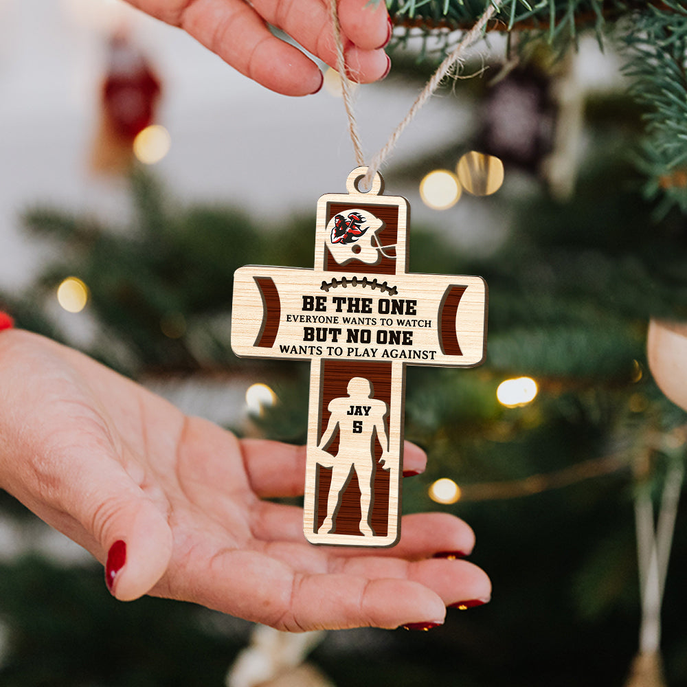 Personalized Gift For American Football Lovers 2 Layered Ornament 02OHLU071124-Homacus